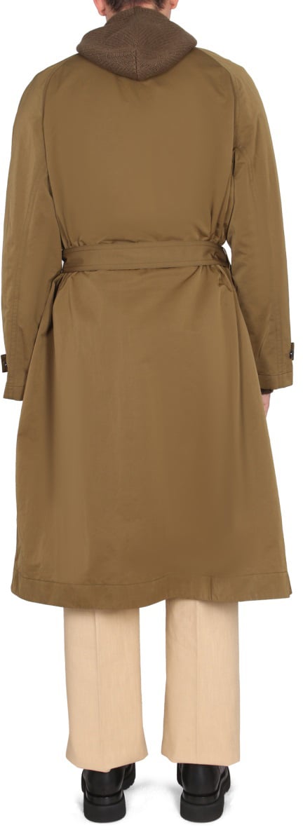 Bottega Veneta Nylon Folding Trench Coat Bruin