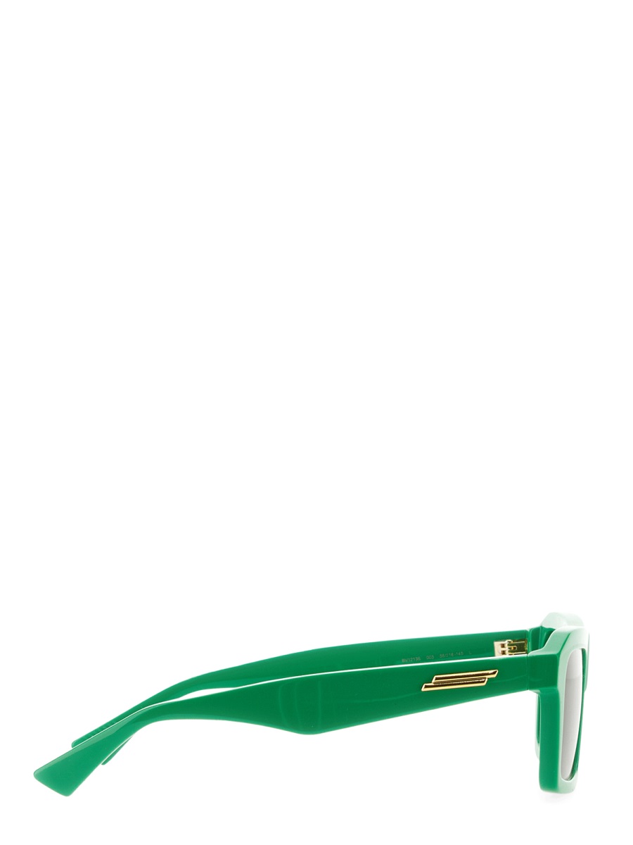 Bottega Veneta Black Acetate Square Sunglasses with Timeless Frame Design Neutraal