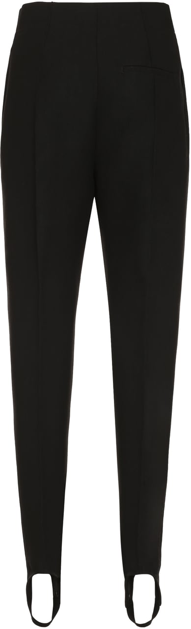 Bottega Veneta High-rise cotton trousers Zwart