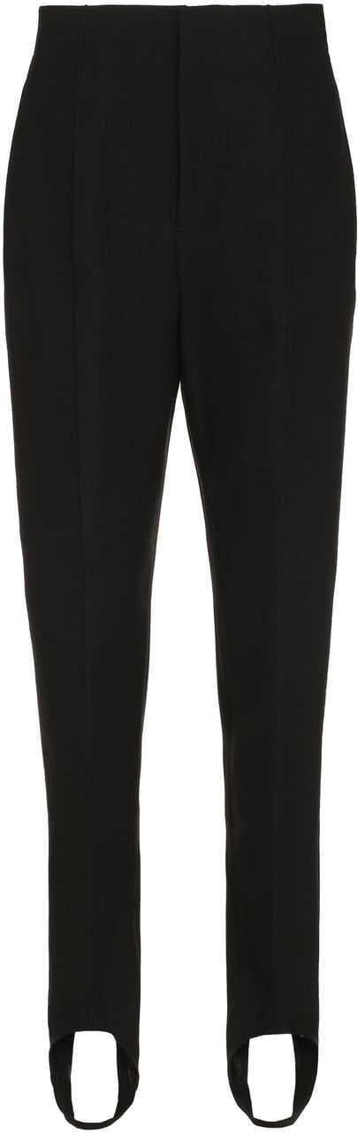 Bottega Veneta High-rise cotton trousers Zwart