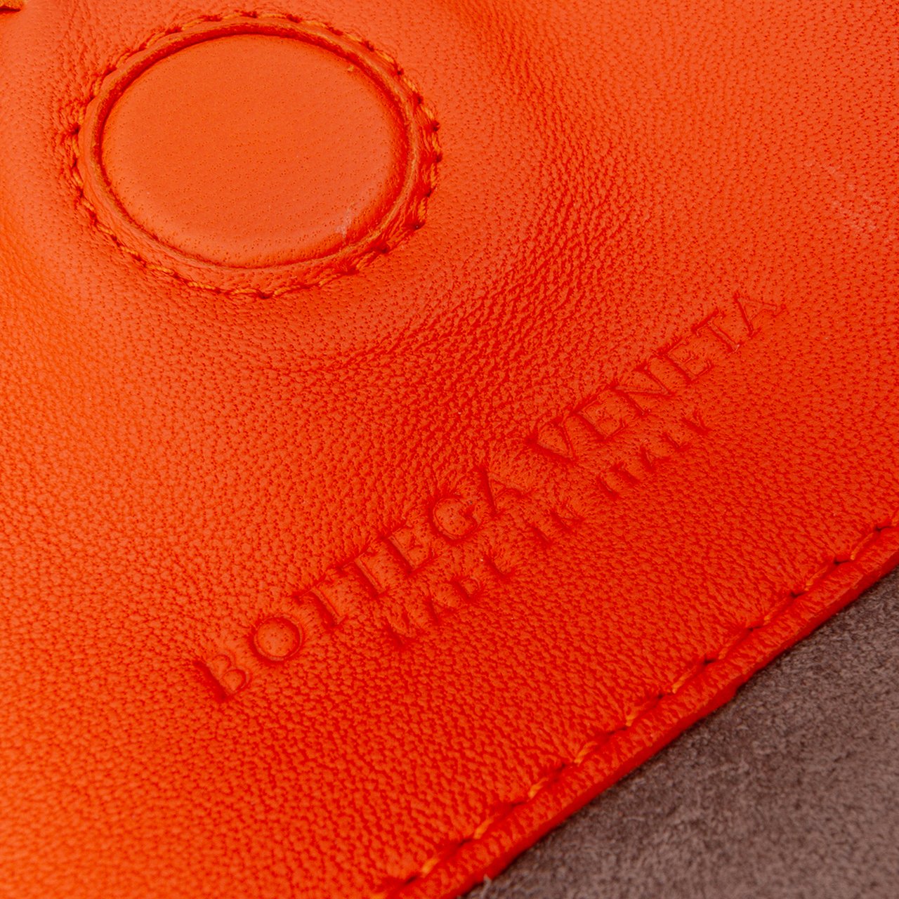 Bottega Veneta Nappa Intrecciato Ruffle Duo Shoulder Bag Oranje