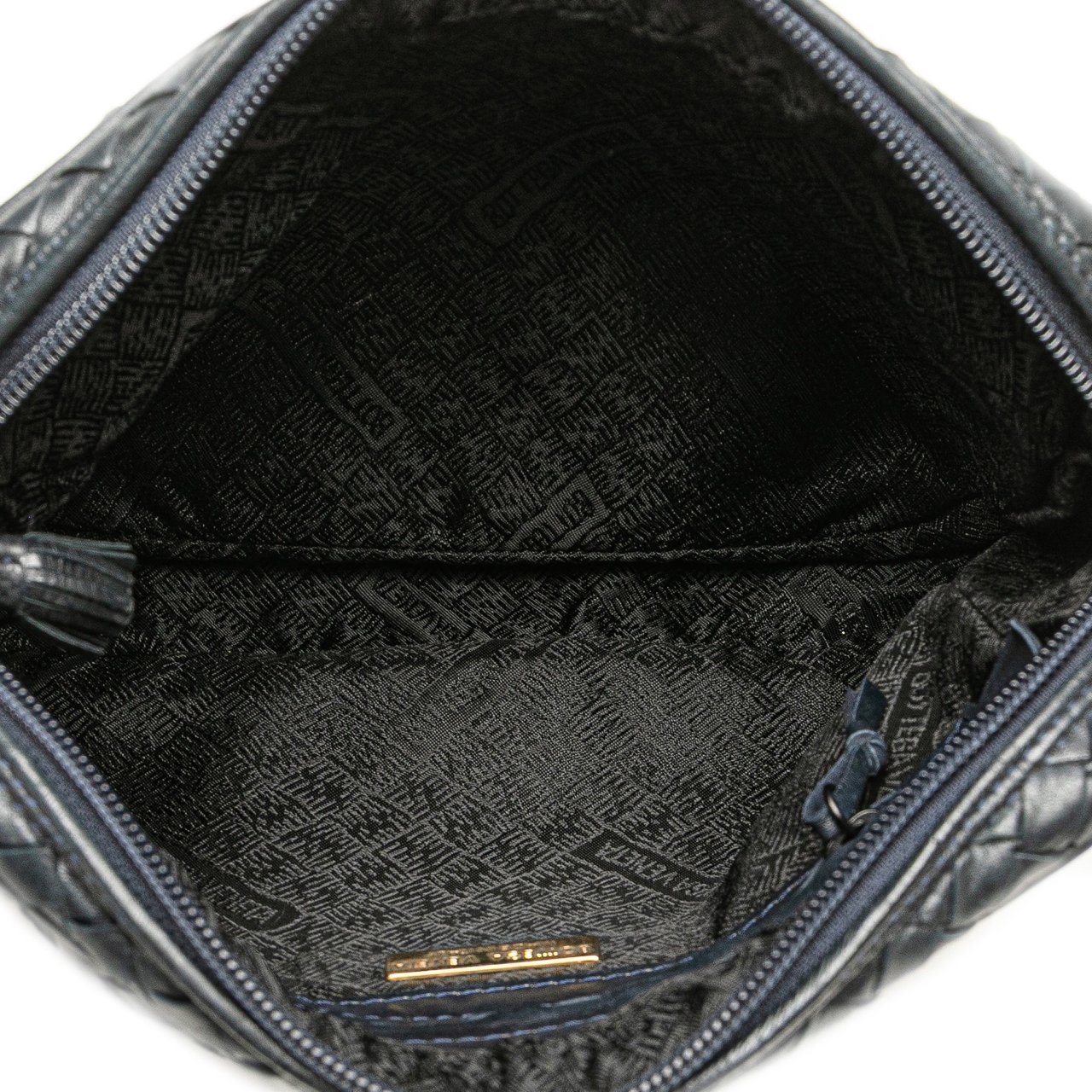 Bottega Veneta Nappa Intrecciato Crossbody Blauw