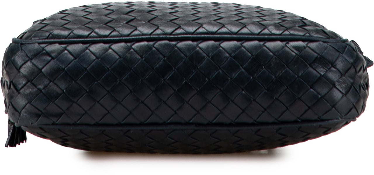 Bottega Veneta Nappa Intrecciato Crossbody Blauw