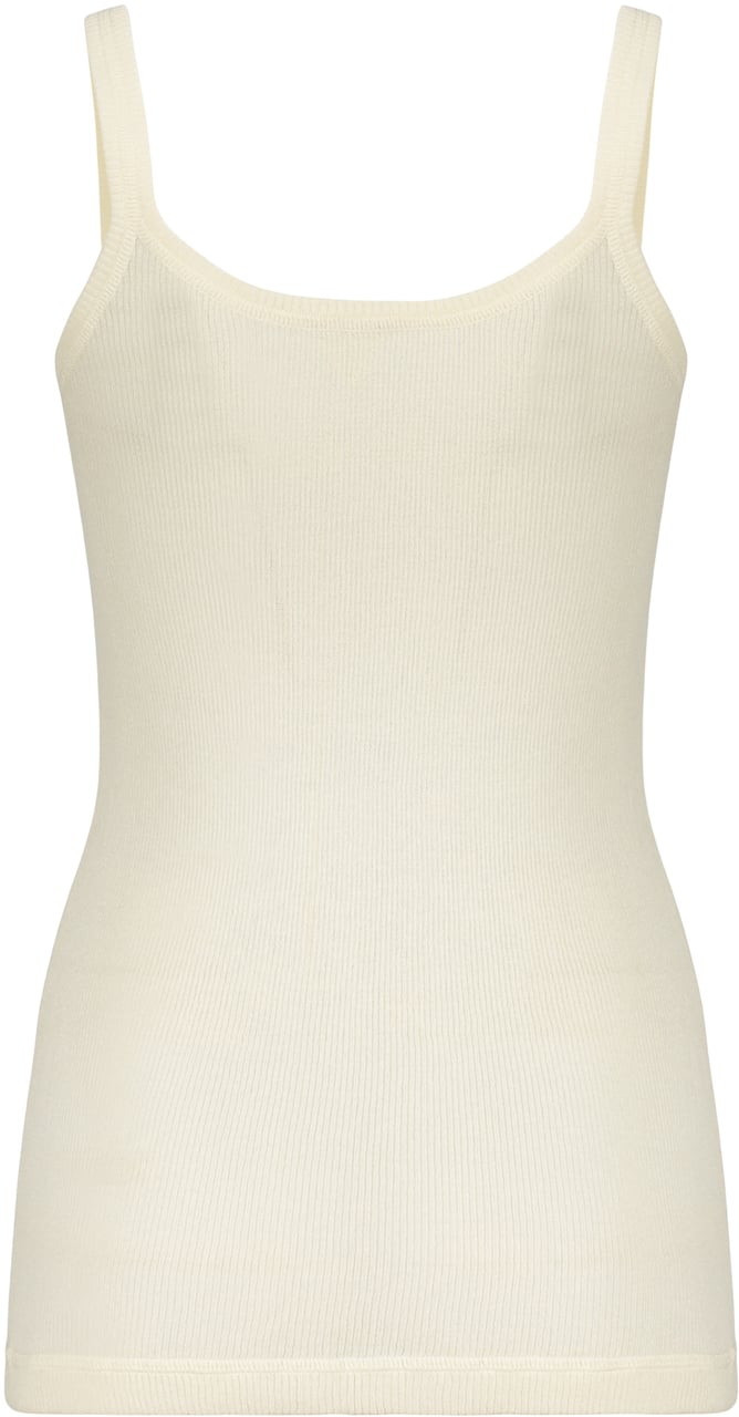 Bottega Veneta Ribbed tank top Neutraal