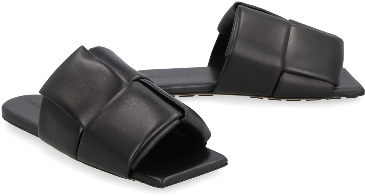 Bottega Veneta Patch leather mules Zwart