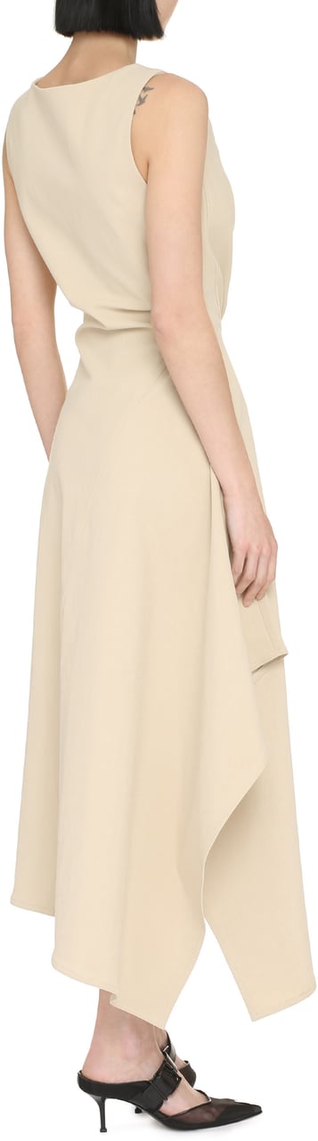 Bottega Veneta Cotton midi-dress Beige