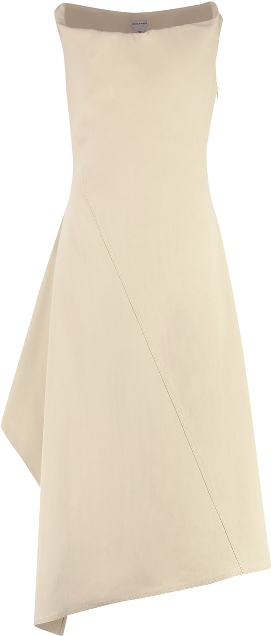 Bottega Veneta Cotton midi-dress Beige