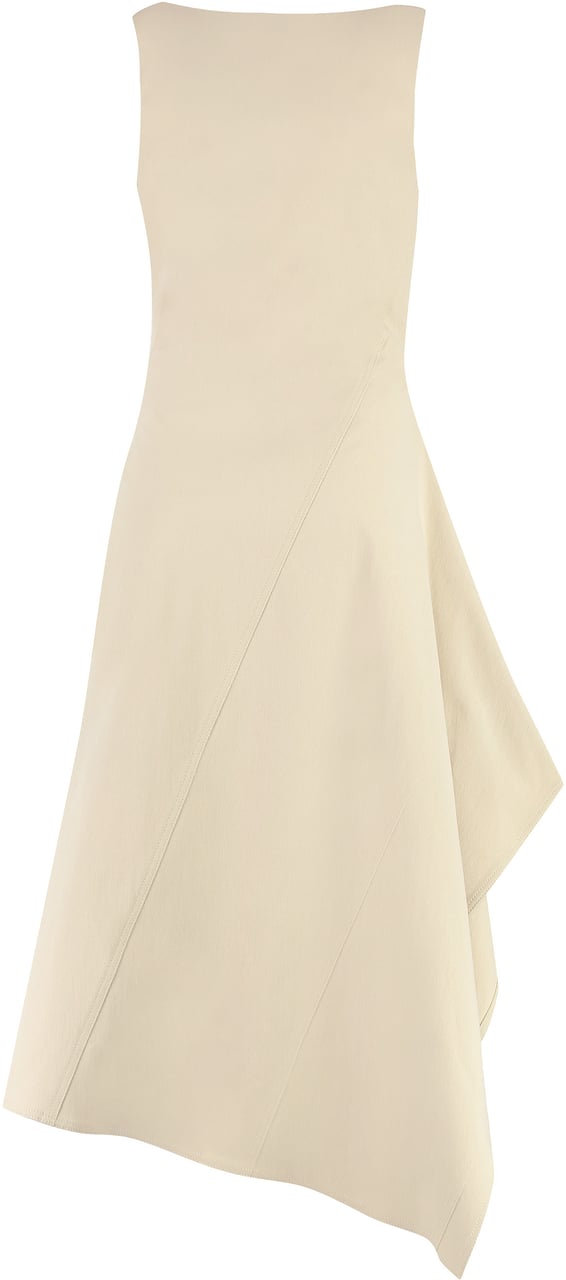 Bottega Veneta Cotton midi-dress Beige