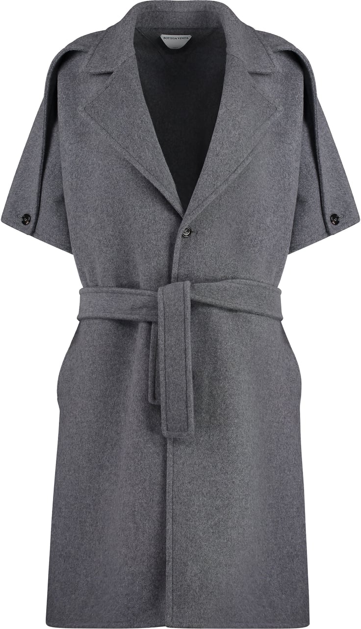 Bottega Veneta Wool and cashmere coat Grijs