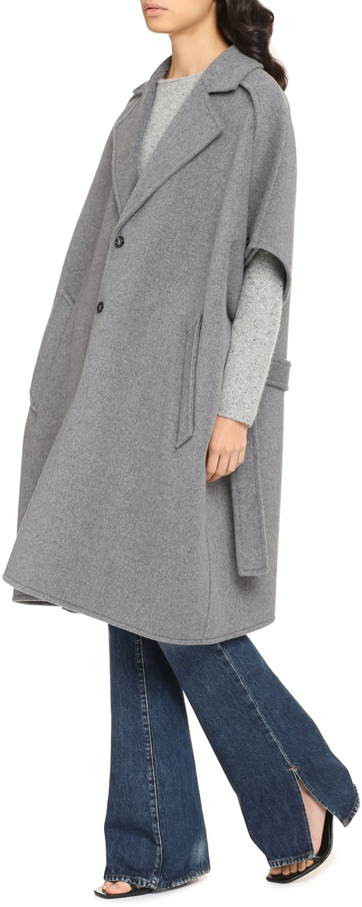 Bottega Veneta Wool and cashmere coat Grijs