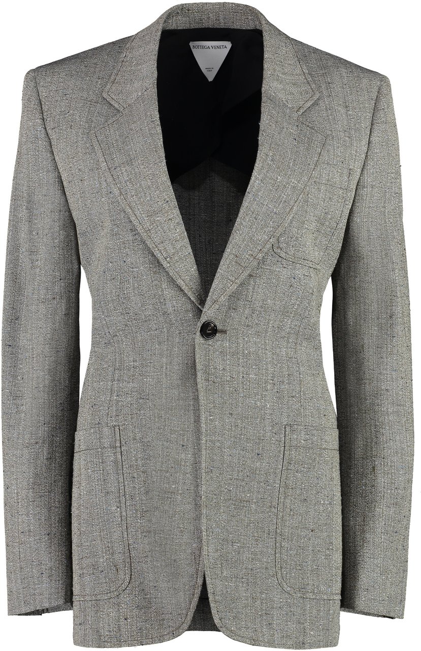 Bottega Veneta Viscose and silk blend blazer Grijs
