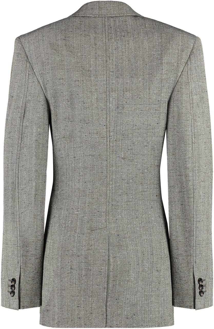 Bottega Veneta Viscose and silk blend blazer Grijs