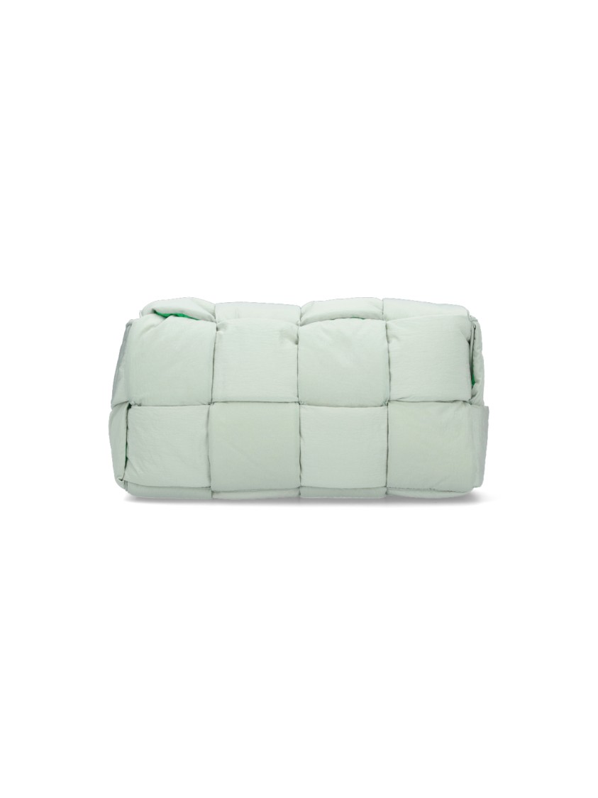 Bottega Veneta Padded Nylon Bag With Quilted Design And Adjustable Strap Groen