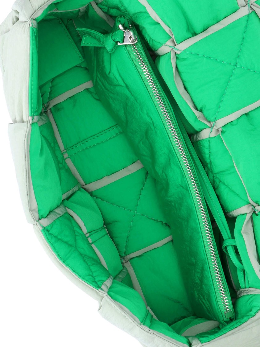 Bottega Veneta Padded Nylon Bag With Quilted Design And Adjustable Strap Groen
