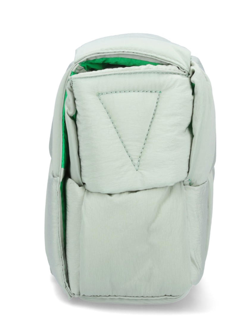 Bottega Veneta Padded Nylon Bag With Quilted Design And Adjustable Strap Groen