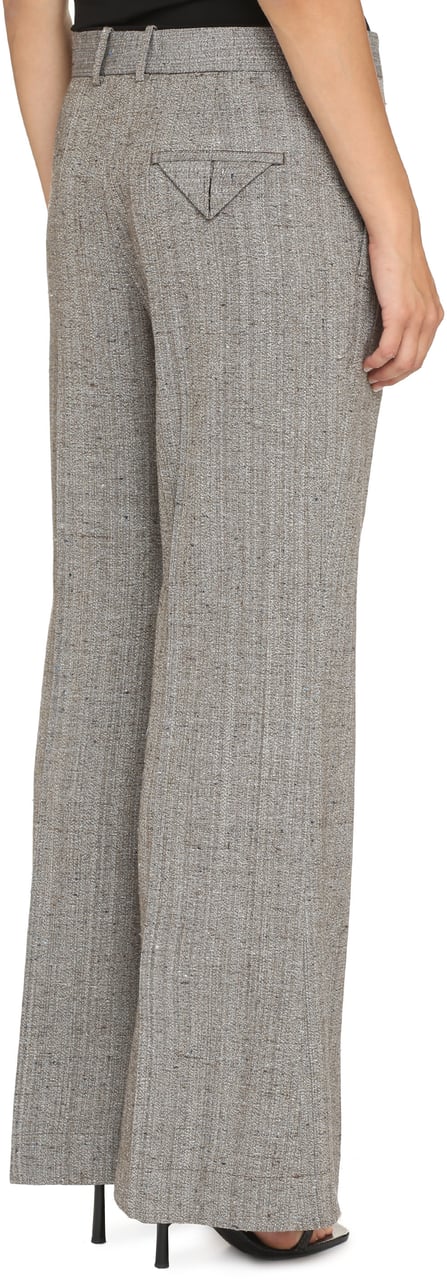 Bottega Veneta Wool and silk flares pants Grijs