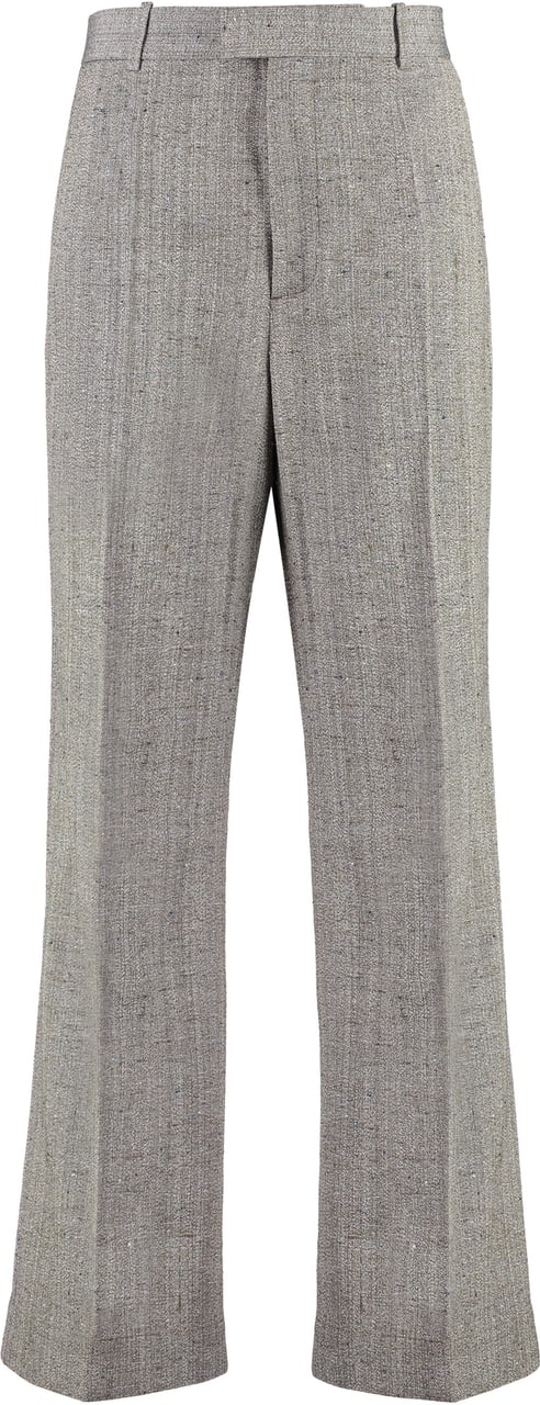 Bottega Veneta Wool and silk flares pants Grijs