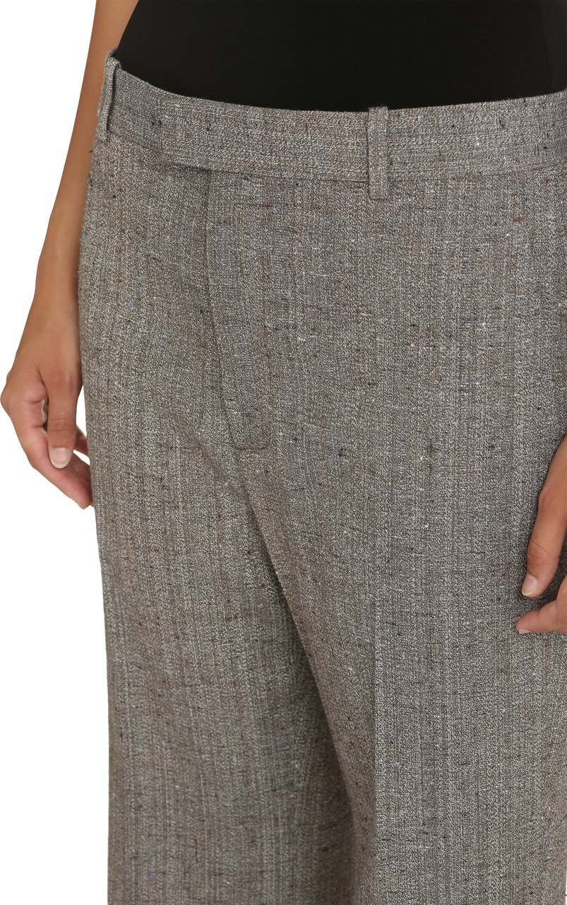 Bottega Veneta Wool and silk flares pants Bruin