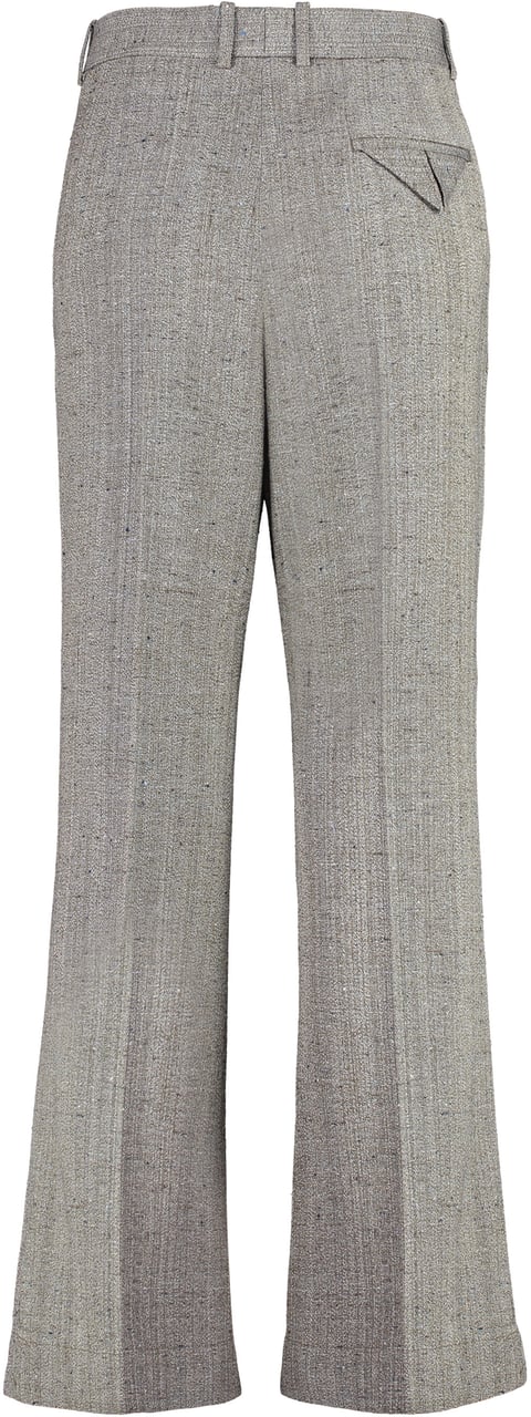 Bottega Veneta Wool and silk flares pants Grijs