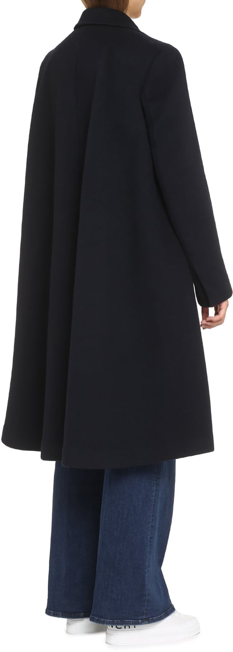 Bottega Veneta Double-breasted wool and cashmere coat Blauw
