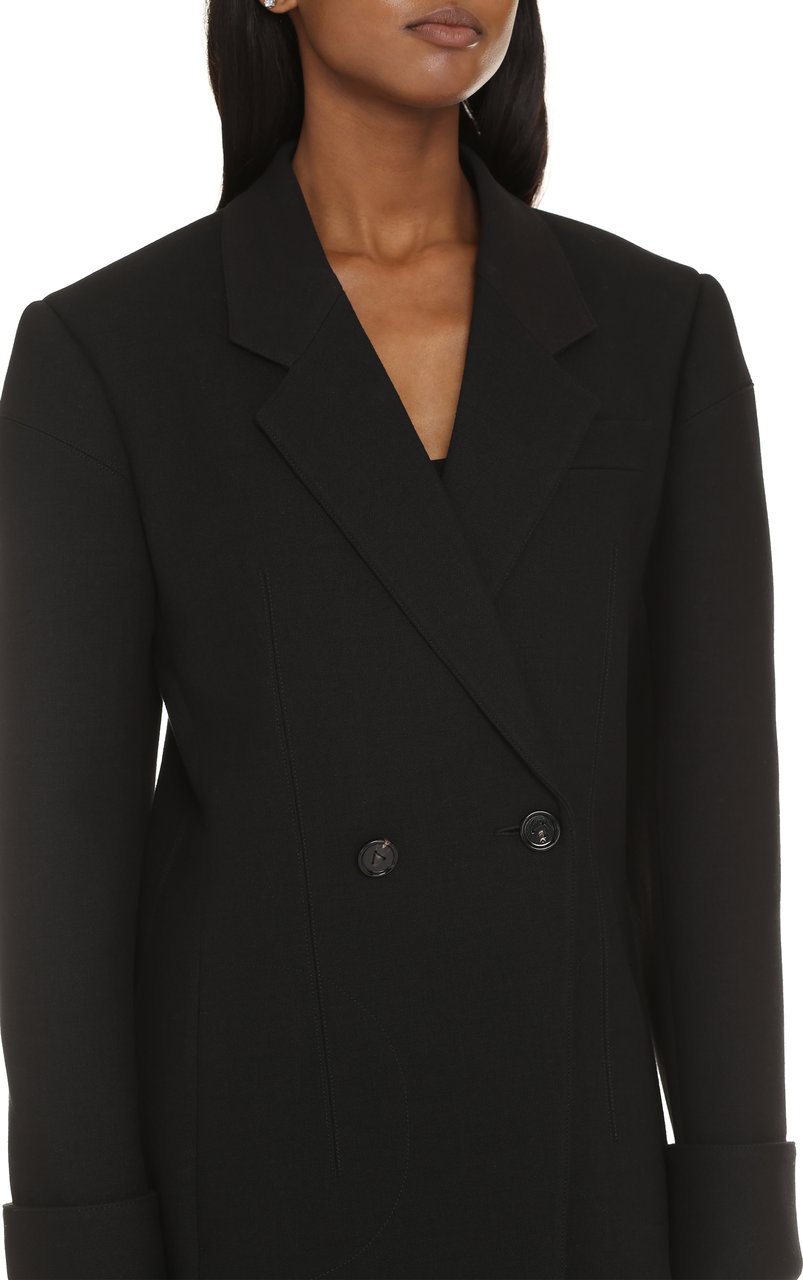 Bottega Veneta Cotton blend coat Zwart