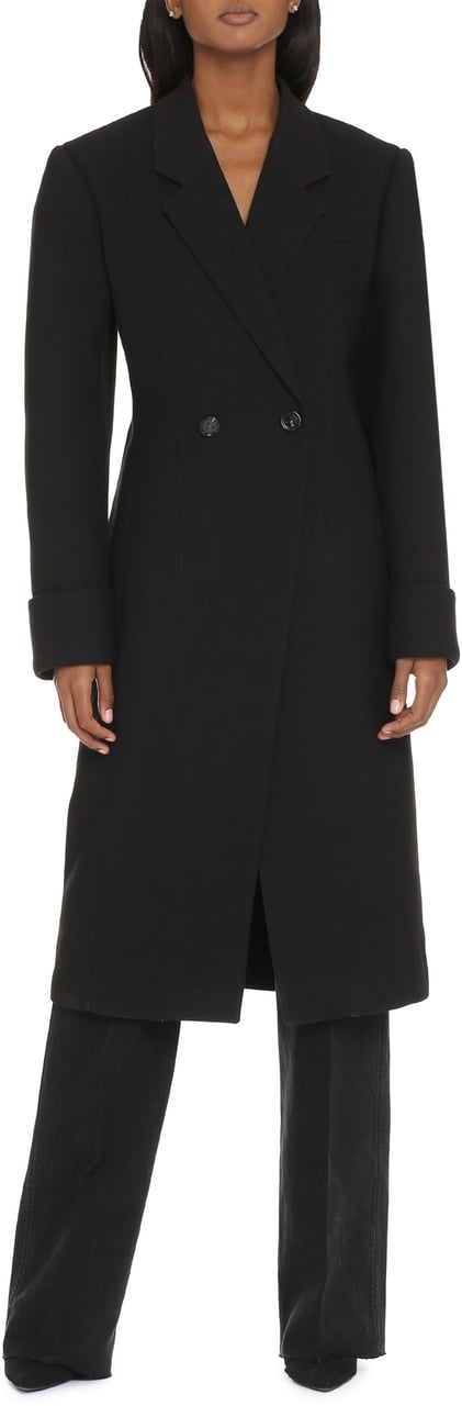 Bottega Veneta Cotton blend coat Zwart