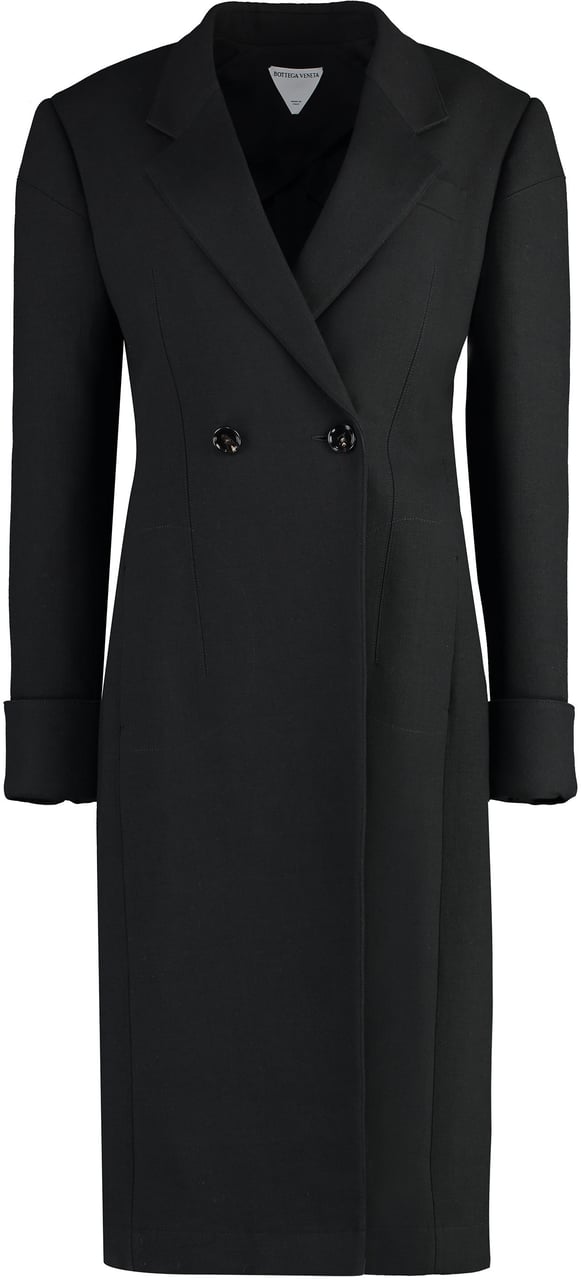 Bottega Veneta Cotton blend coat Zwart