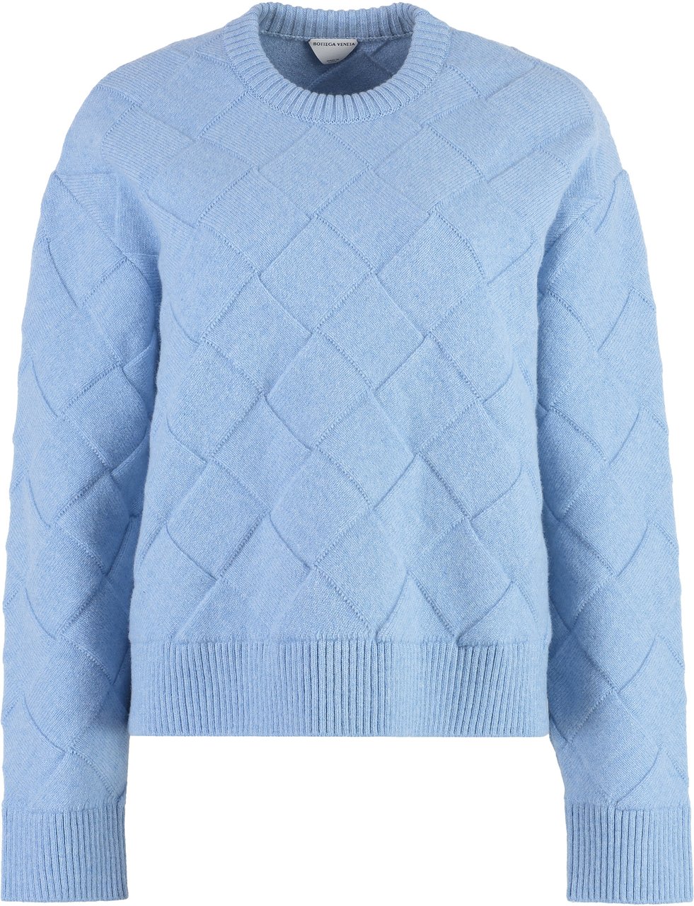 Bottega Veneta Crew-neck wool sweater Lichtblauw