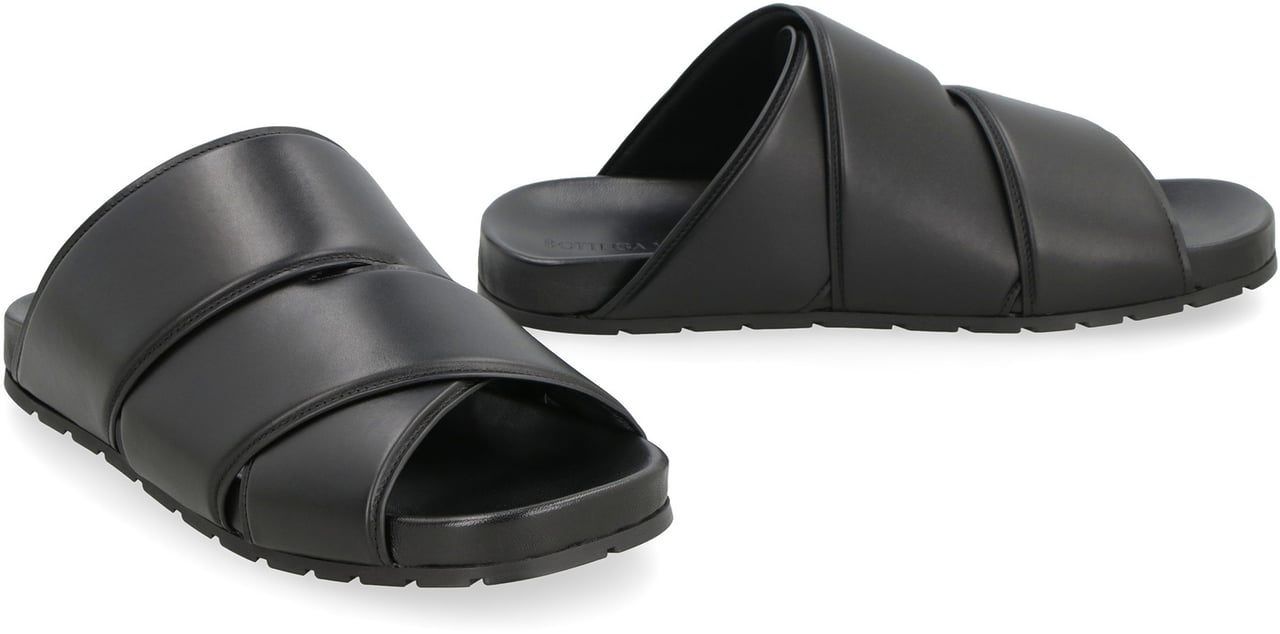 Bottega Veneta Bridge leather mules Zwart