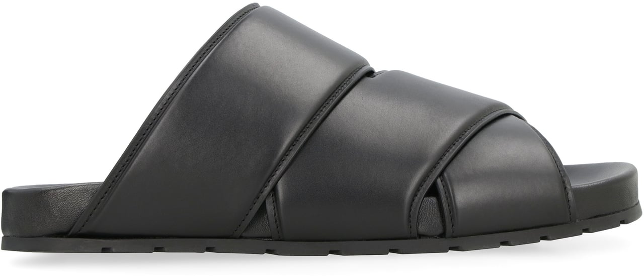 Bottega Veneta Bridge leather mules Zwart