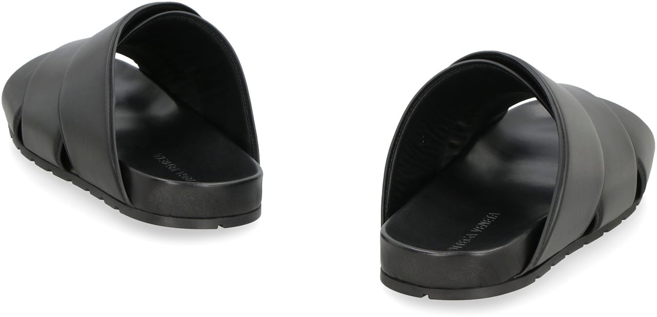 Bottega Veneta Bridge leather mules Zwart