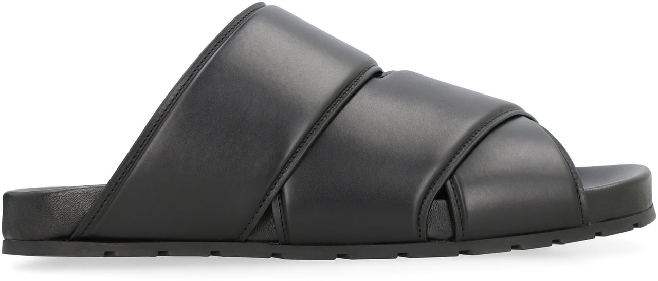 Bottega Veneta Bridge leather mules Zwart