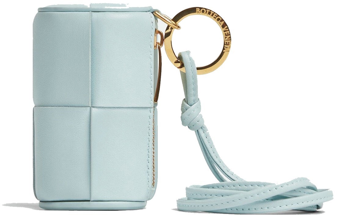Bottega Veneta Leather Coin Purse Blauw