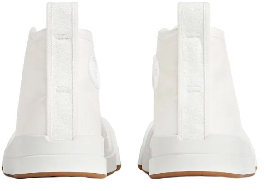 Bottega Veneta Vulcan Canvas High-top Sneakers Wit