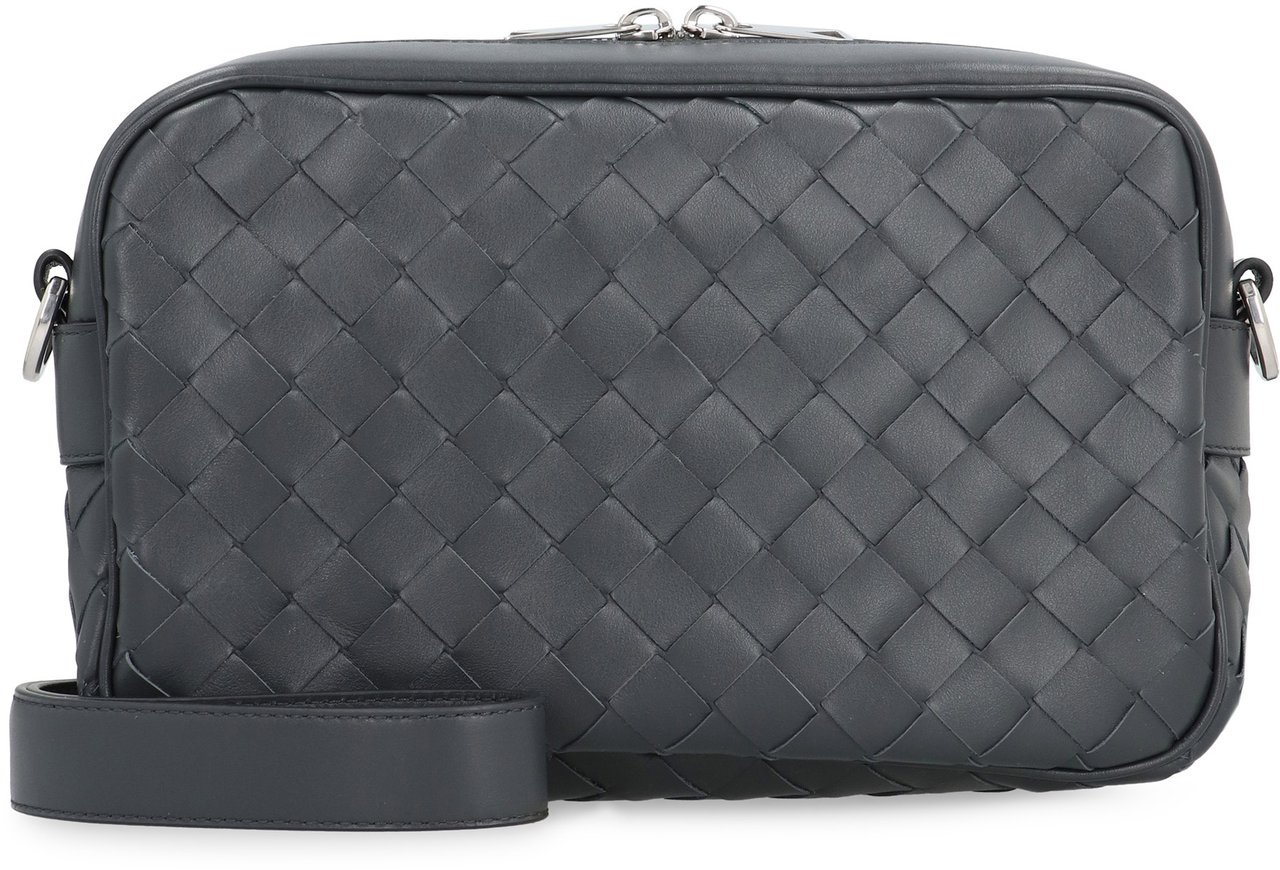 Bottega Veneta Small Intrecciato Camera Bag Zilver
