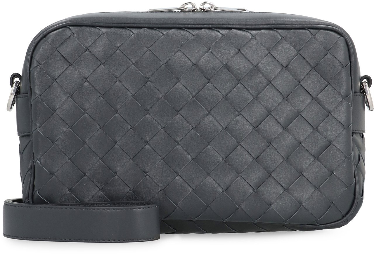 Bottega Veneta Small Intrecciato Camera Bag Zilver