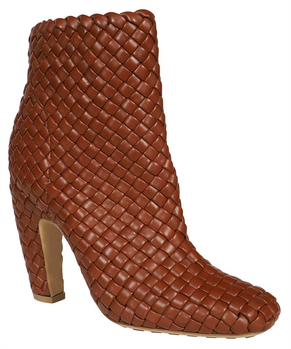 Bottega Veneta Canalazzo heel leather ankle boots Bruin