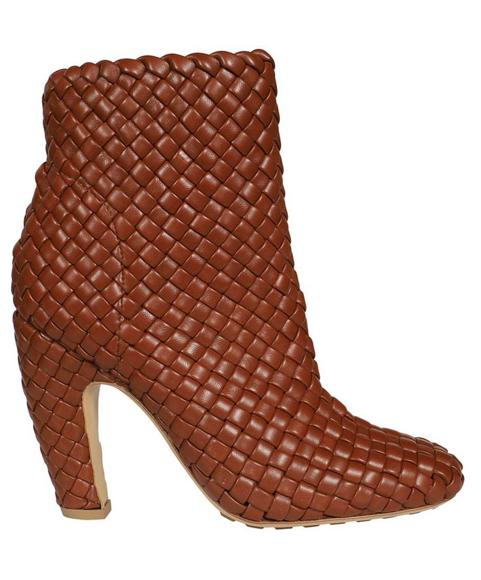 Bottega Veneta Canalazzo heel leather ankle boots Bruin