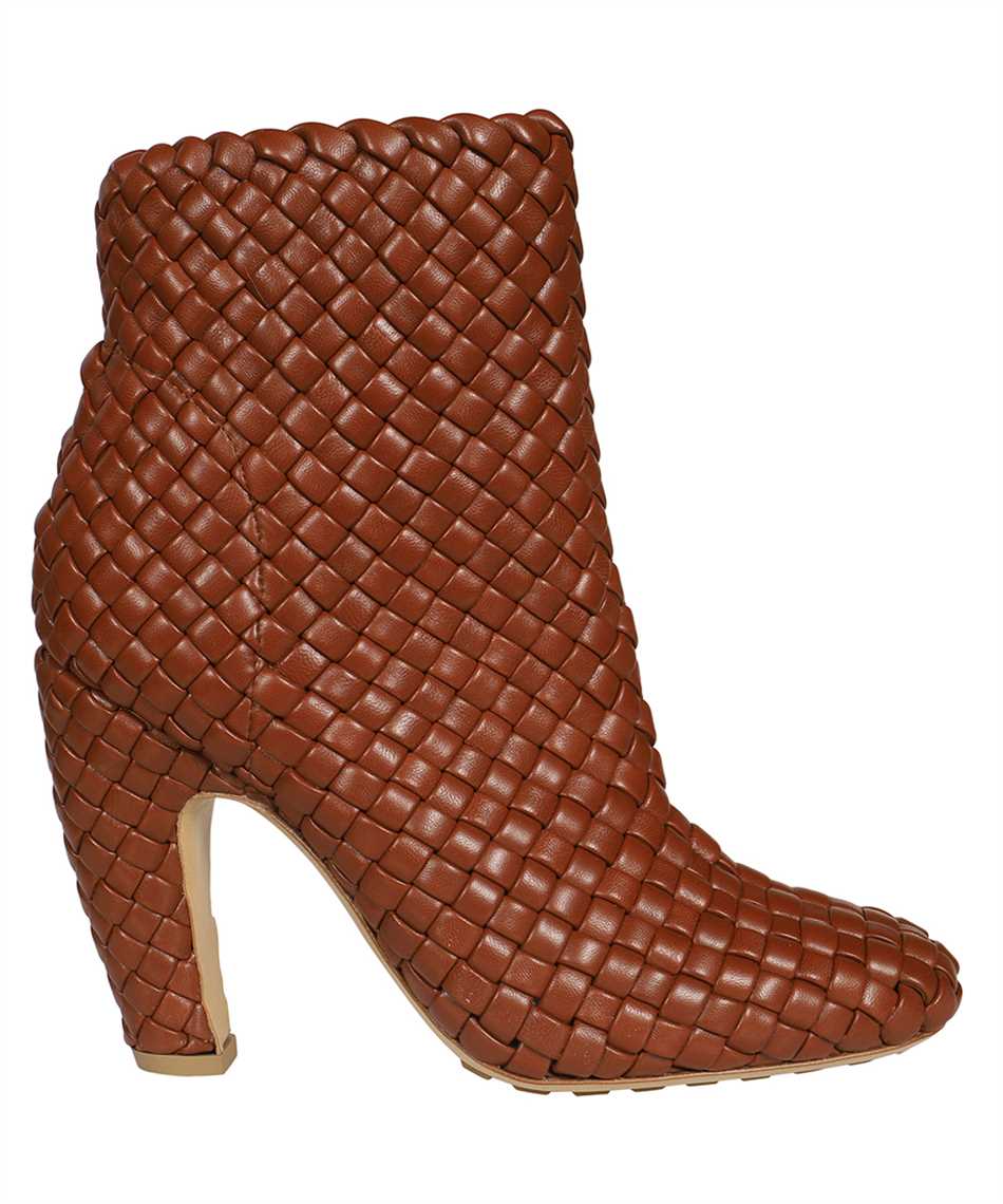 Bottega Veneta Canalazzo heel leather ankle boots Bruin