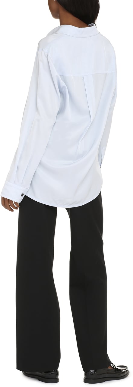 Bottega Veneta Viscose twill shirt Lichtblauw