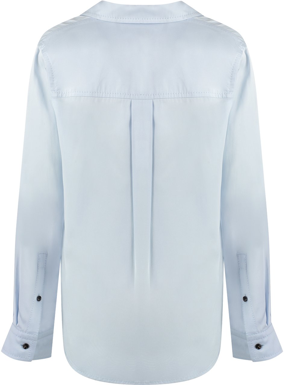 Bottega Veneta Viscose twill shirt Lichtblauw