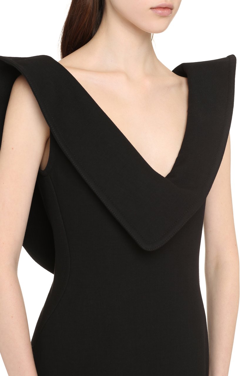 Bottega Veneta Cotton blend midi-dress Zwart