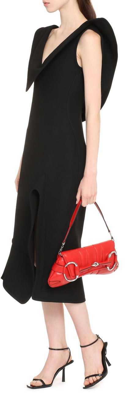 Bottega Veneta Cotton blend midi-dress Zwart