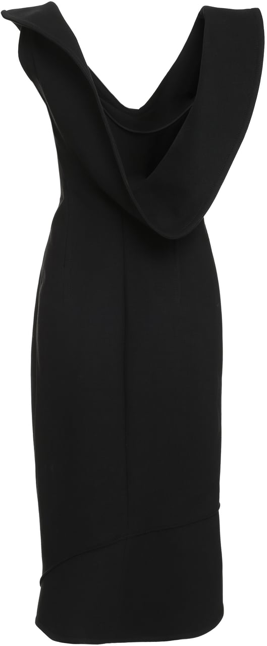 Bottega Veneta Cotton blend midi-dress Zwart