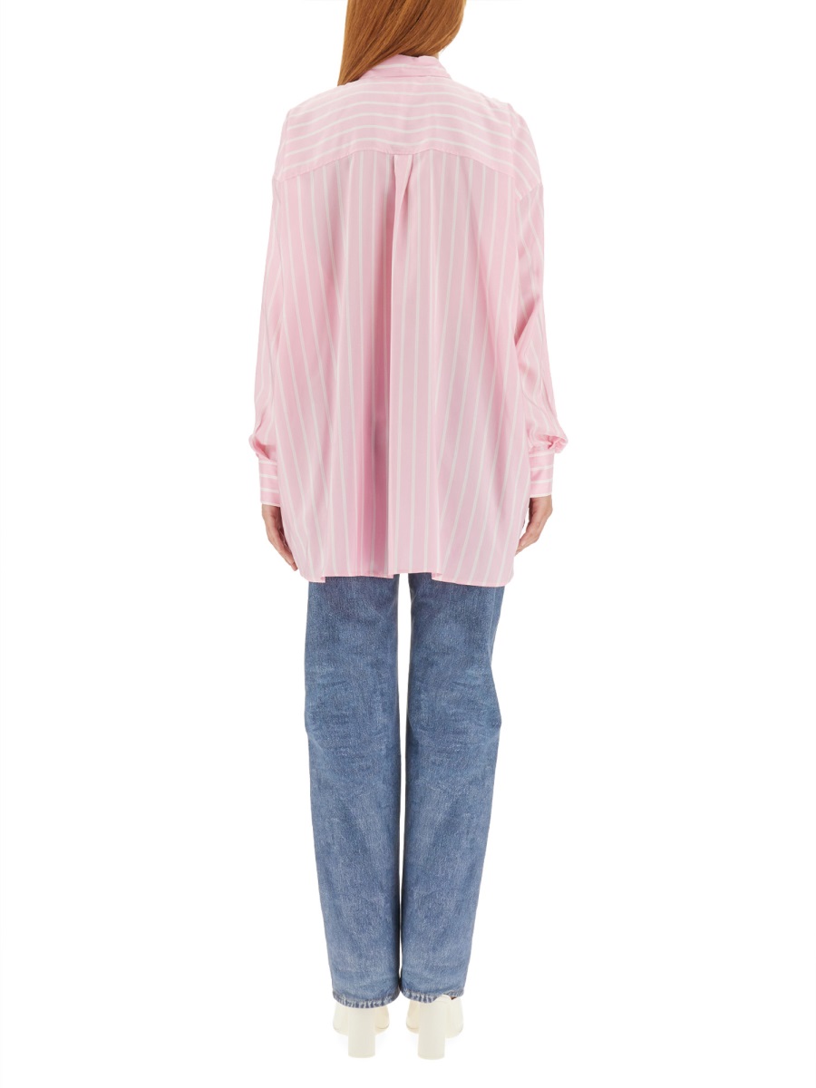 Bottega Veneta Regular Fit Silk Shirt with Refined Texture Neutraal