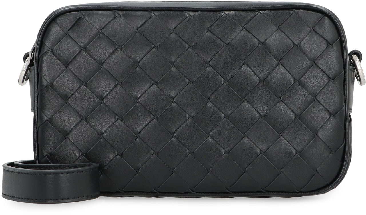 Bottega Veneta Leather mini camera bag Zwart