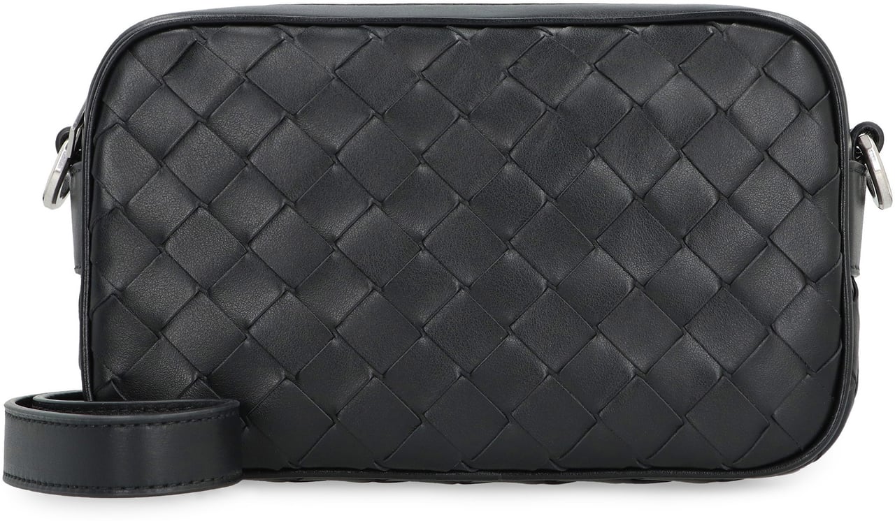 Bottega Veneta Leather mini camera bag Zwart