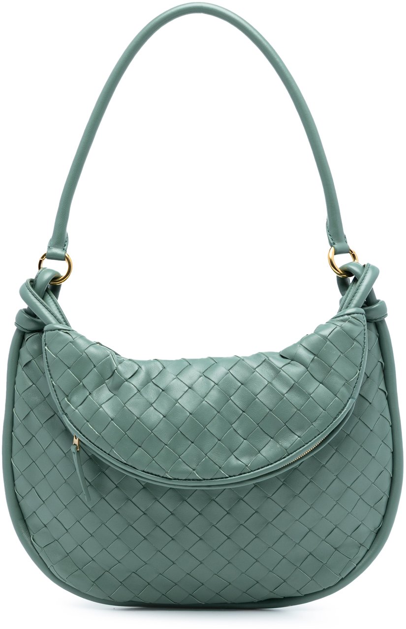 Bottega Veneta Medium Nappa Intrecciato Gemelli Hobo Groen