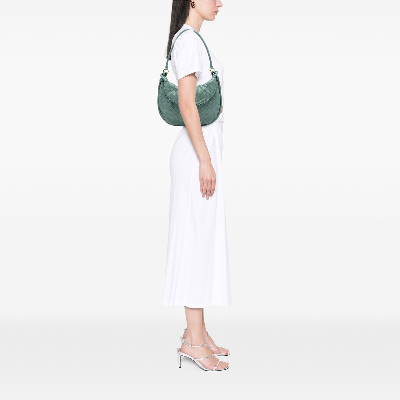 Bottega Veneta Medium Nappa Intrecciato Gemelli Hobo Groen