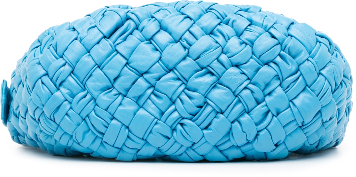 Bottega Veneta Foulard Intrecciato Banana Blauw